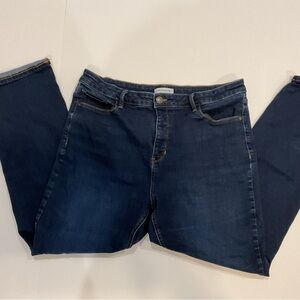 Dark Blue Liz Claiborne Sara Mid-rise Straight Leg Jeans